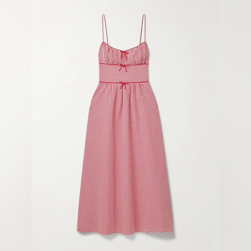 Doen Red Gingham Maxi Dress